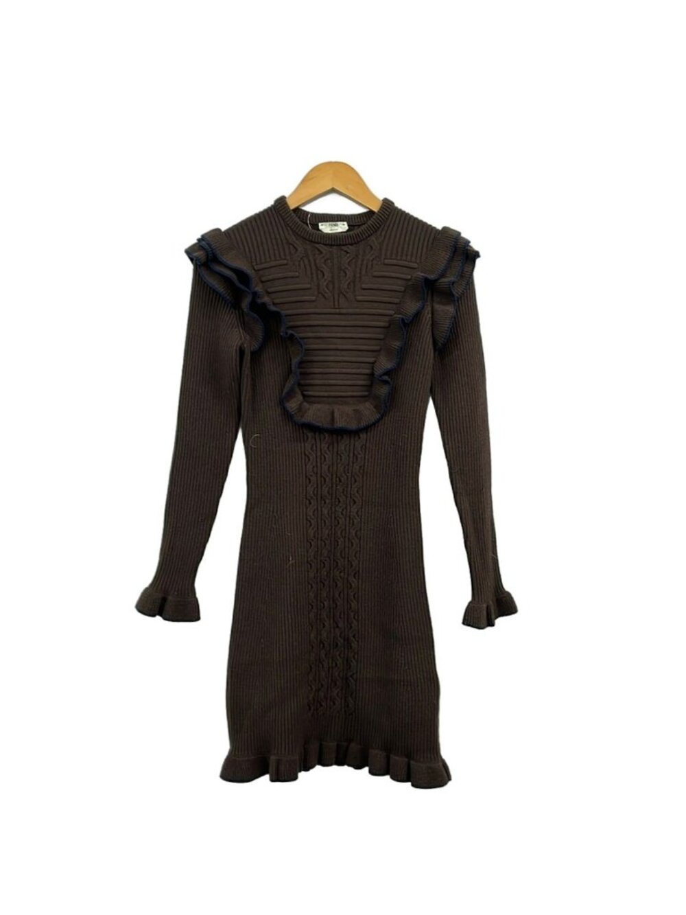 Fendi Dress US 4 Dark Brown Navy Knit S